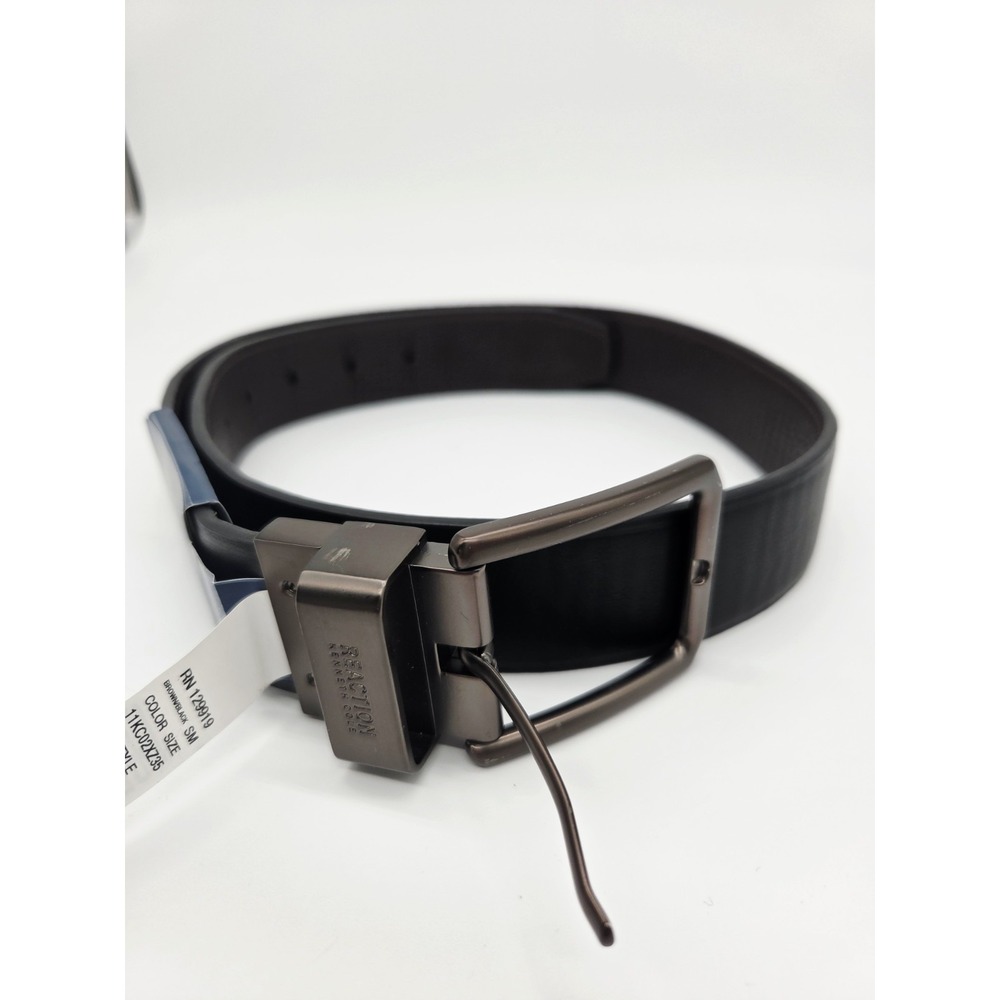 Kenneth Cole Reaction Brown/Black Reverse‎ Reaction Men's Stretch Belt Sz SMall